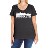 brooklyn city skyline silhouette Ladies Curvy T-Shirt