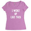 i woke up like this Women's Triblend Scoop T-shirt