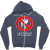i ain't afraind of no gooats Zipper Hoodie