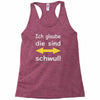 ich glaube die sind schwul Racerback Tank