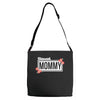 blessed mommy with flower white color Adjustable Strap Totes