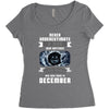 Never Underestimate A Man Who Watches Black Mirror And Was Born in Women's Triblend Scoop T-shirt