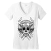 skull viking Women's V-Neck T-Shirt
