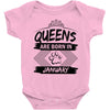 Queens Are Born In January Baby Onesie