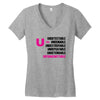 U=U Undetectable = Untransmittable Women's V-Neck T-Shirt