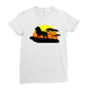Mufasa and Simba Lion King Ladies Fitted T-Shirt