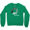 buffering  funny retro loading computer console fashion party Crewneck Sweatshirt