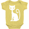 white cat funny Baby Onesie