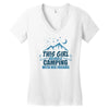 This Girl Loves Camping With Her Friends Women's V-Neck T-Shirt