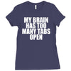 my brain has too many tabs open Ladies Fitted T-Shirt
