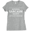 national sarcasm society Ladies Fitted T-Shirt