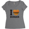 i love burger Women's Triblend Scoop T-shirt