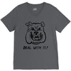 deal with it angry pitbul V-Neck Tee