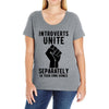 introverts unite separately in your own homes Ladies Curvy T-Shirt