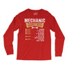 Mechanic Hourly Rate Long Sleeve Shirts