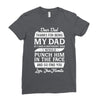 Dear Dad Thanks for Being My Dad Ladies Fitted T-Shirt
