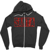 santa red glitter Zipper Hoodie
