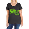 daddy's little zombie hunter Ladies Curvy T-Shirt