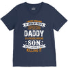 Super Cool Daddy Of A Freaking Awesome Son V-Neck Tee
