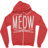 meow cute cat face Zipper Hoodie