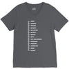 beard length chart funny professor grandpa mustache humor V-Neck Tee