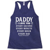 I Love You Daddy Racerback Tank