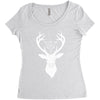 Deer With Diamond Women's Triblend Scoop T-shirt
