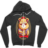 brown bear Zipper Hoodie