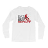 eat sleep bmx repeat Long Sleeve Shirts