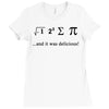 i ate sum pi t shirt s m l xl 2xl 3xl funny nerdy geeky college awesom Ladies Fitted T-Shirt