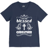 I Am One Blessed Godfather V-Neck Tee