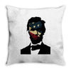 abraham lincoln independence day flag america Throw Pillow