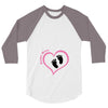 Custom baby girl name maternity design 3/4 Sleeve Shirt