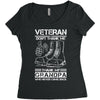 Veteran Don't Thank Me Thank My Grandpa Who Never Came Back Women's Triblend Scoop T-shirt