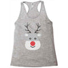 christmas reindeer rudolph Racerback Tank
