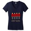 pixelated kraftwerk turquoise kids Women's V-Neck T-Shirt