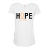 Hope Uterine Cancer Awareness Maternity Scoop Neck T-shirt