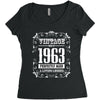vintage made in 1963 perfectly aged a living legend Women's Triblend Scoop T-shirt