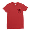 Cookie Monster Elmo Pocket Ladies Fitted T-Shirt