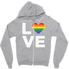 lgbt love Zipper Hoodie