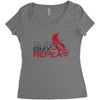 eat sleep bmx repeat Women's Triblend Scoop T-shirt