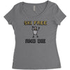 ski free and die Women's Triblend Scoop T-shirt