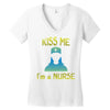 kiss a nurse Women's V-Neck T-Shirt