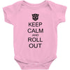 keep calm and roll out Baby Onesie