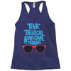 time to go tropical awesome paradise Racerback Tank