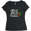 holly jolly christmas Women's Triblend Scoop T-shirt