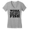 work is for people Women's V-Neck T-Shirt