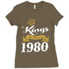 kings are born in 1980 Ladies Fitted T-Shirt