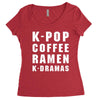 k pop coffee ramen k dramas Women's Triblend Scoop T-shirt