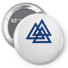 valknutr knoten der gefallenen odin nordisch symbol aspekte wotan Pin-back button